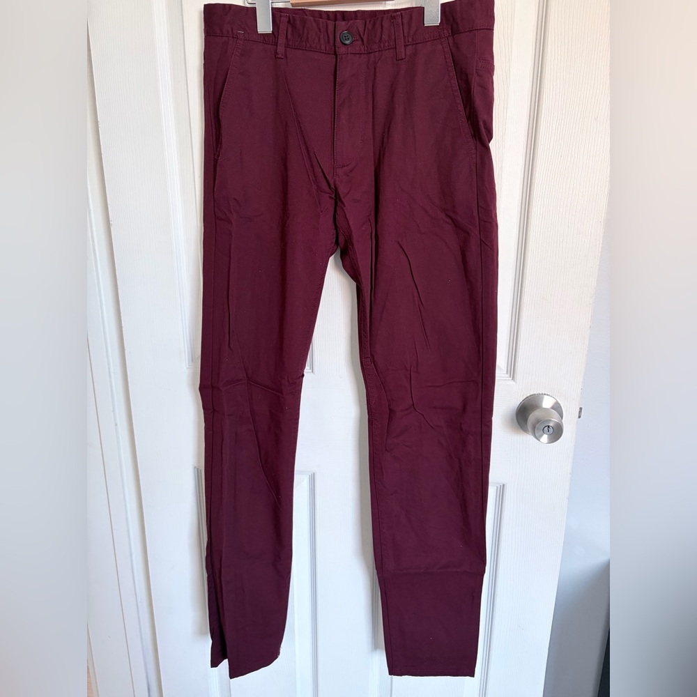 Zara Men's Deep Red Chinos 31